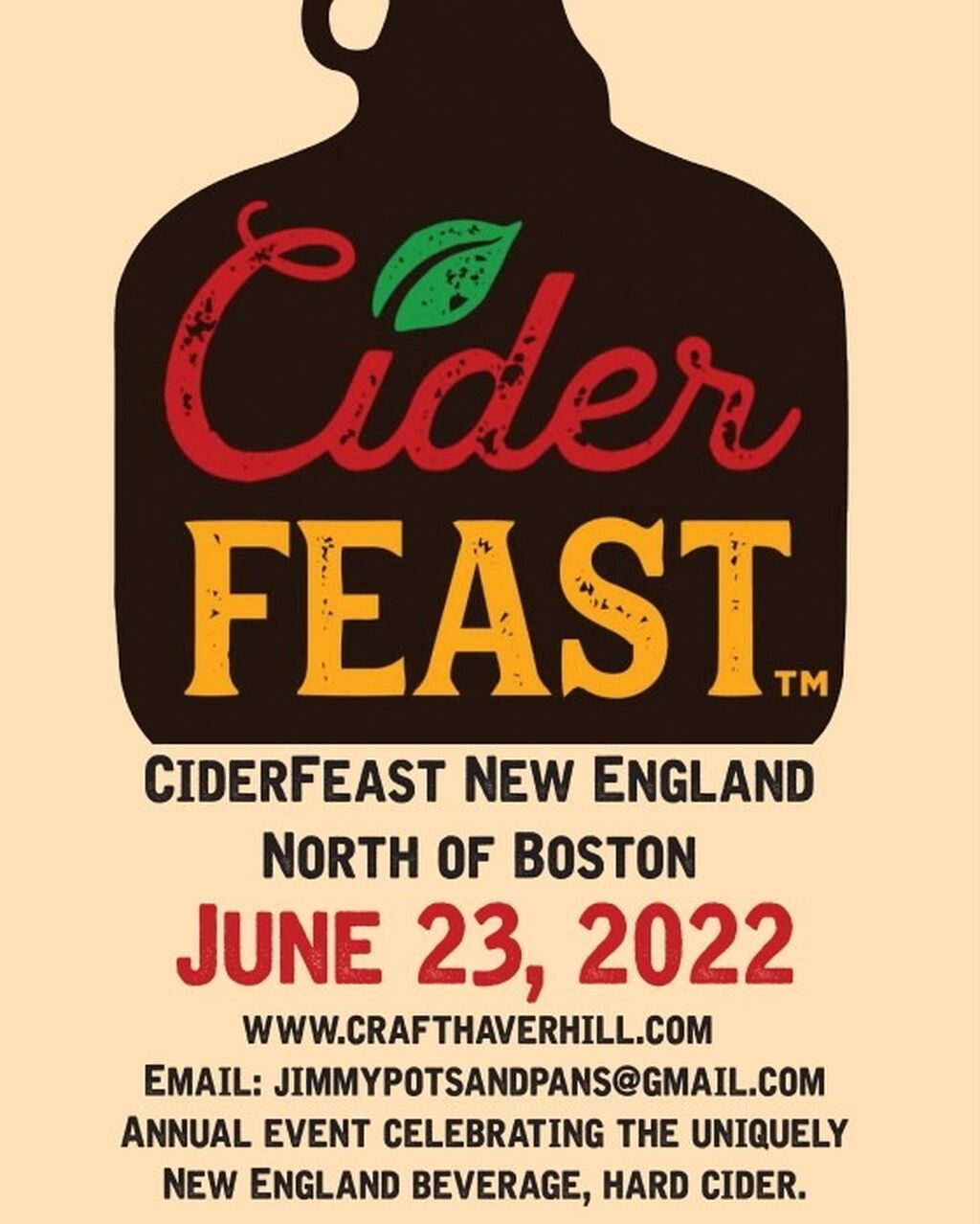 CiderFeast New England,  June 23. 2022