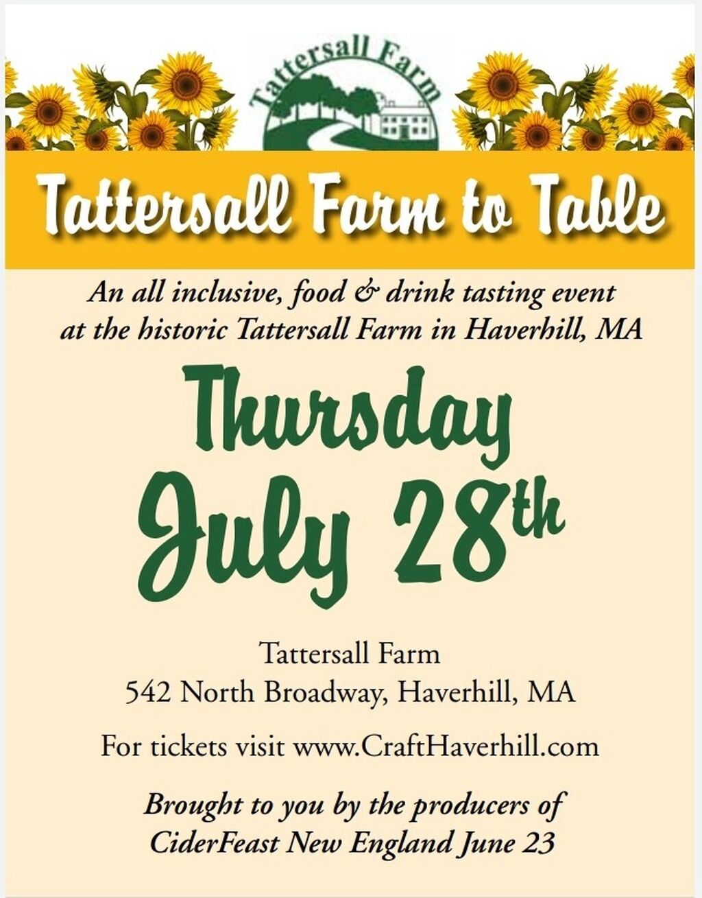 Tattersall Farm to Table taste event, July 28, 2022