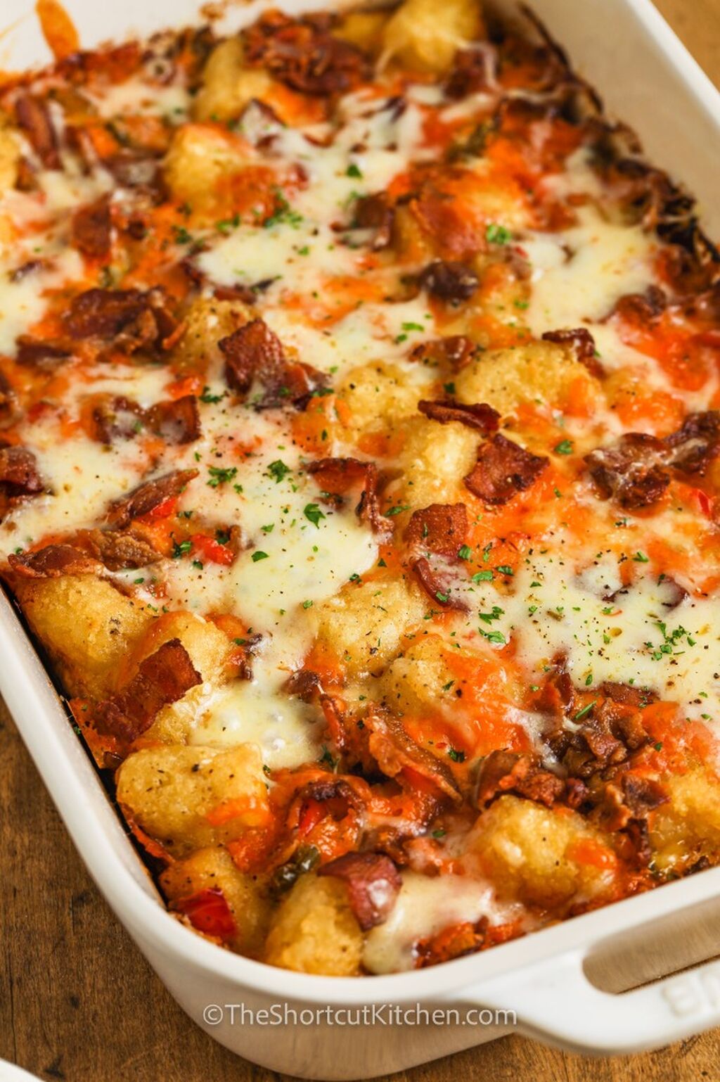 Overnight Tater Tot Breakfast Casserole