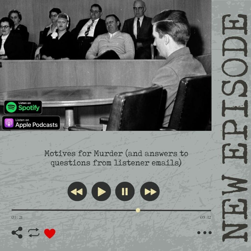 Listen on Spotify - Episode 12 - The Smoking Gun (bloody overalls and the conversation overheard by the telephone operator)