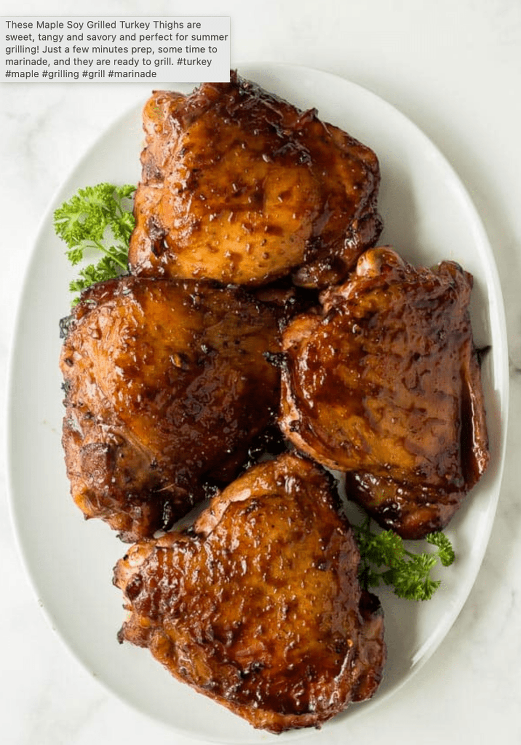 Maple Soy Grilled Turkey Thighs