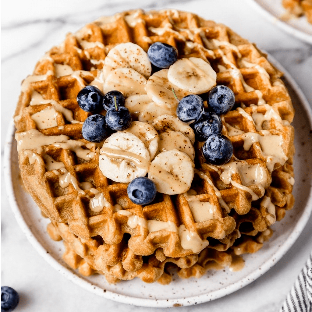 Gluten Free Peanut Butter Banana Waffles