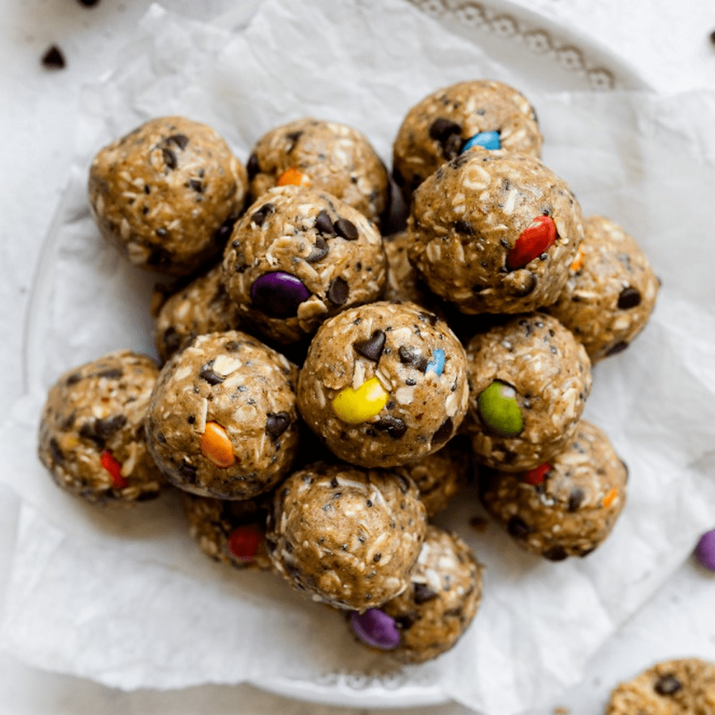 Monster Cookie Peanut Butter Protein Balls