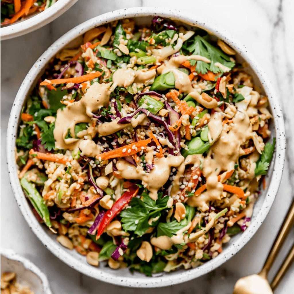 Thai-inspired Peanut Quinoa Salad