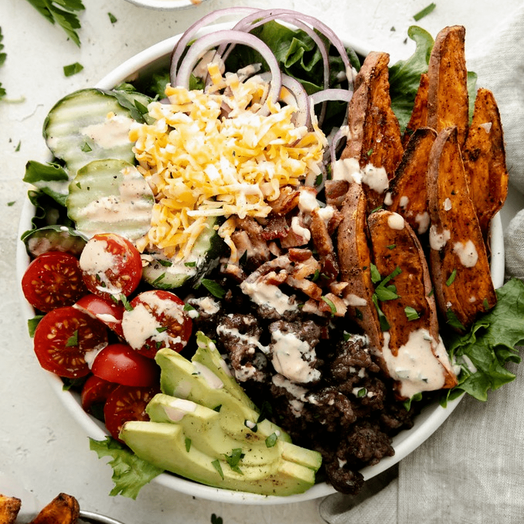 Burger Bowl with Special Sauce