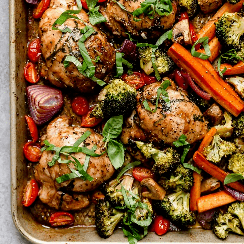 Sheet Pan Balsamic Chicken and Veggies