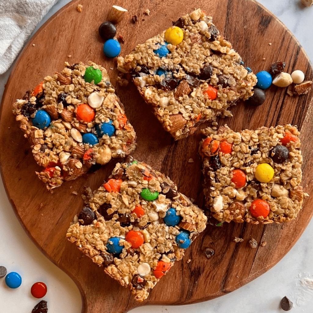 Trail Mix Granola Bars - Cookbook Recipe