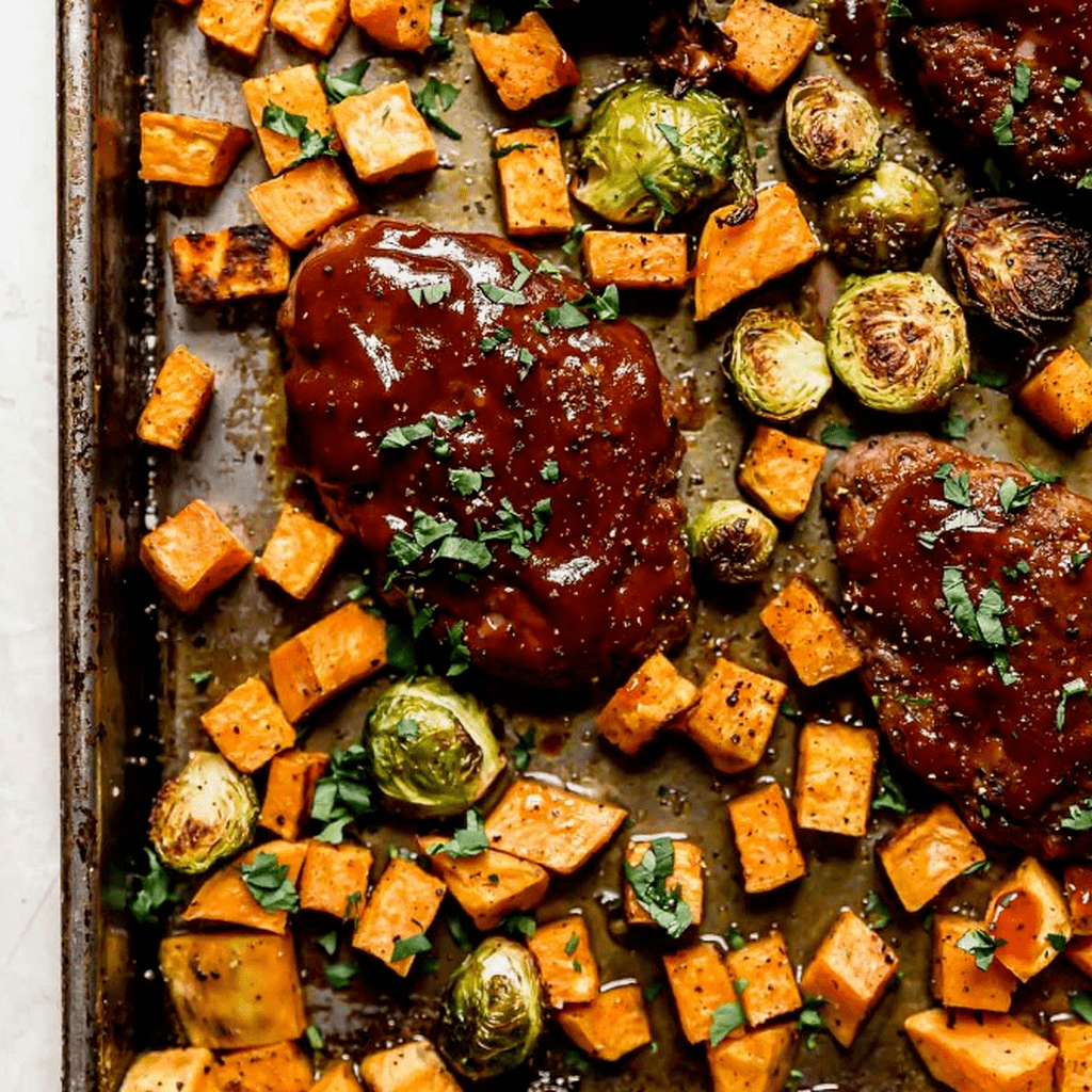 Sheet Pan Mini Meatloaf with Vegetables