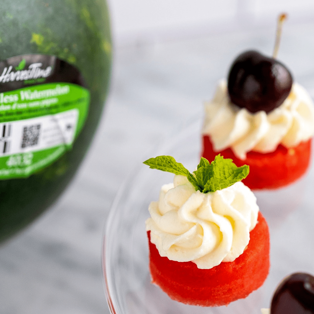Watermelon Cheesecake Bites