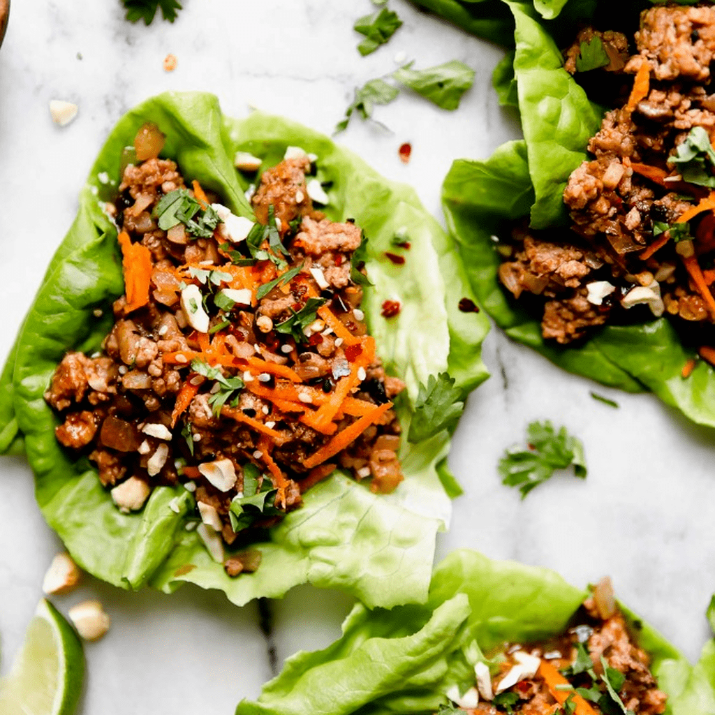Chinese-inspired Pork Lettuce Wraps