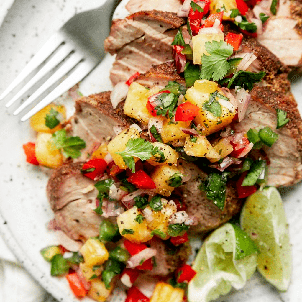 Grilled Pork Tenderloin with Pineapple Salsa