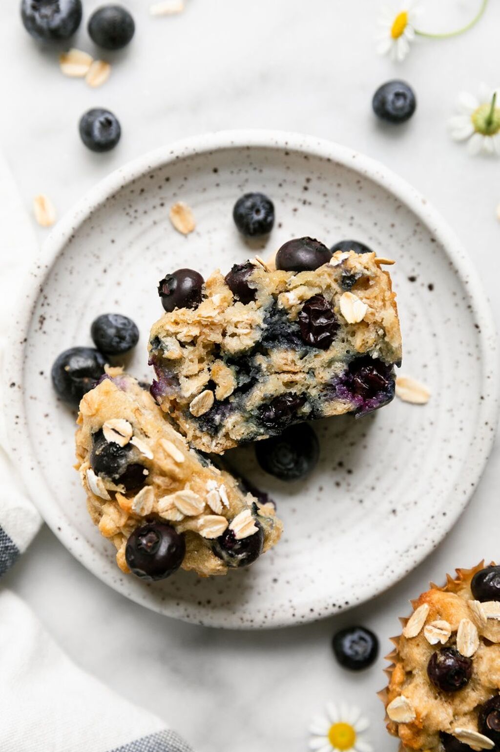 Blueberry Oatmeal Muffins with Yogurt