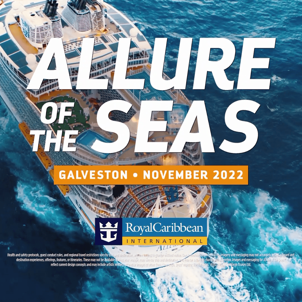 Allure of the Seas heads to Galveston in November 2022