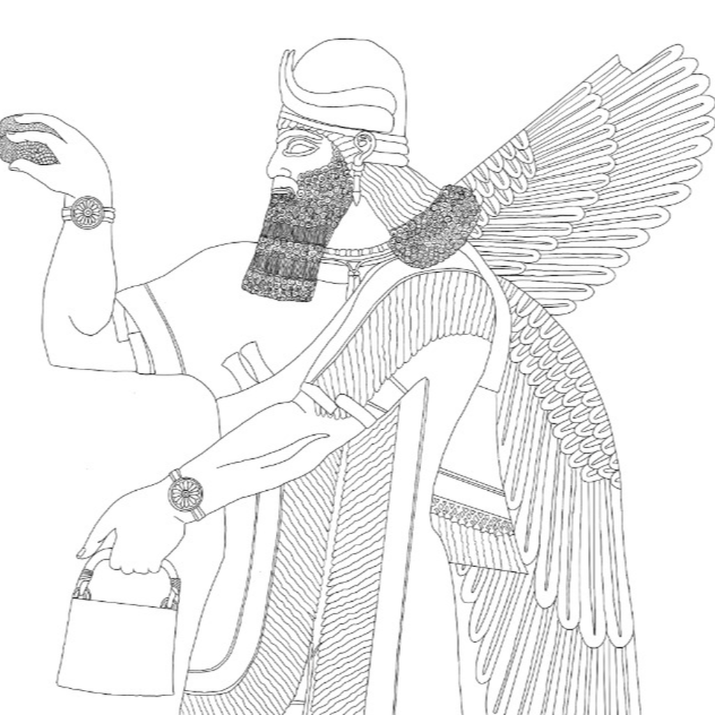 Assyrian Sculpture Court Coloring Pages
