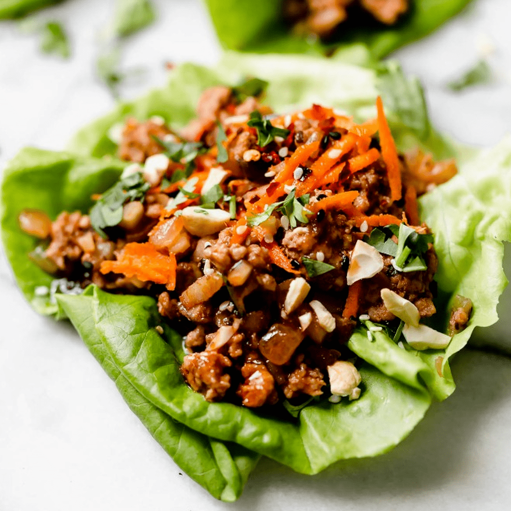 Chinese-inspired Pork Lettuce Wraps