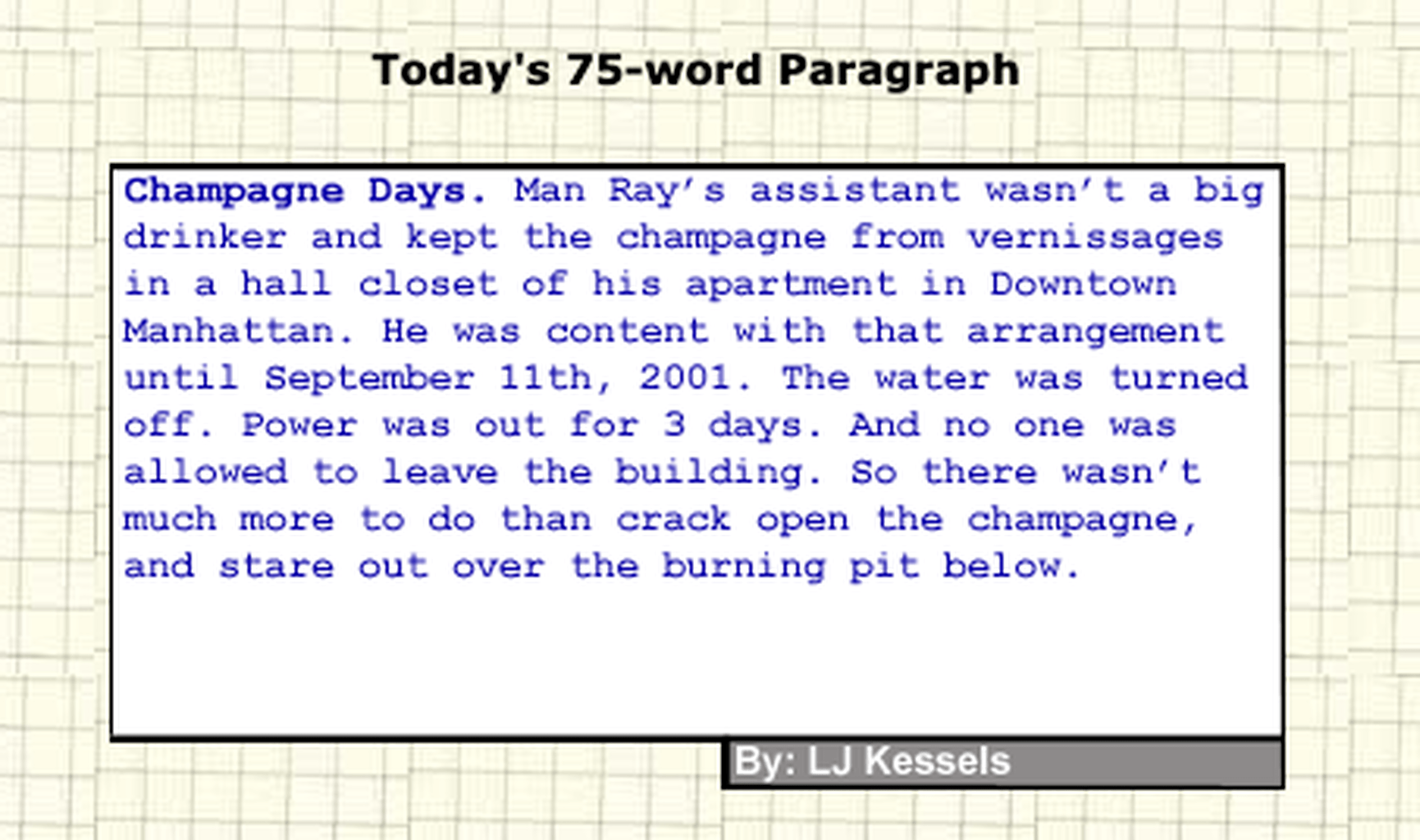 Champagne Days (July 18th, 2022) | Micro Fiction on Paragraph Planet