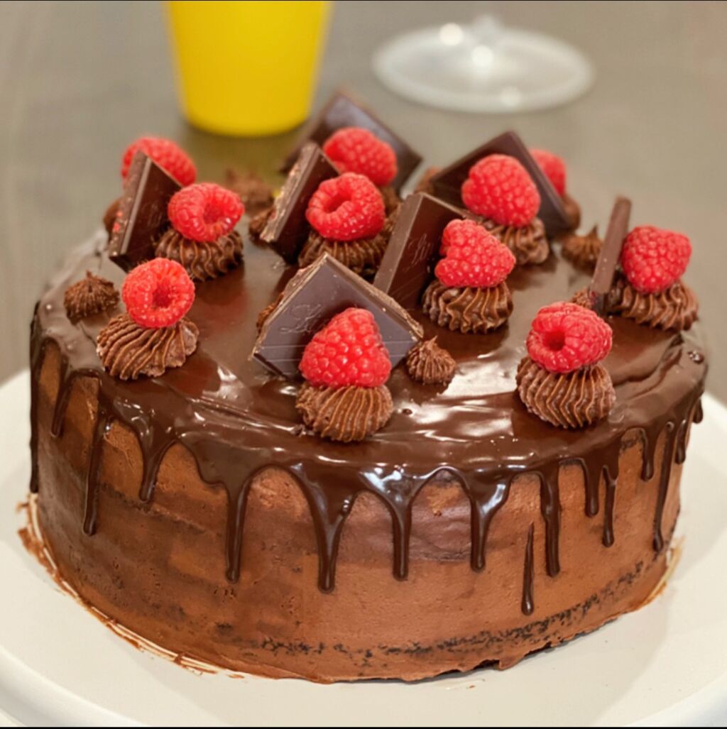 Chocolate Raspberry Layer Cake