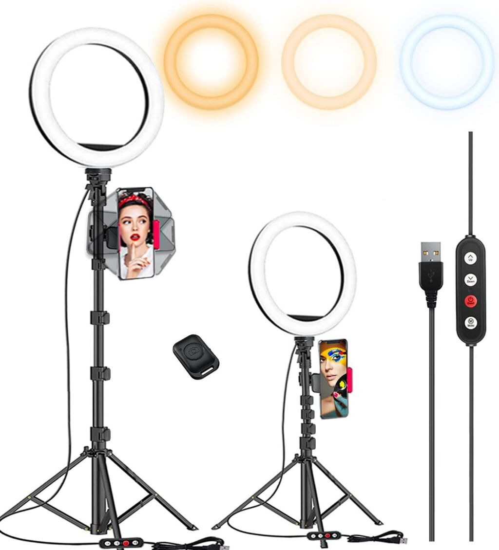 10.2" Selfie Ring Light with 65" Adjustable Tripod Stand
