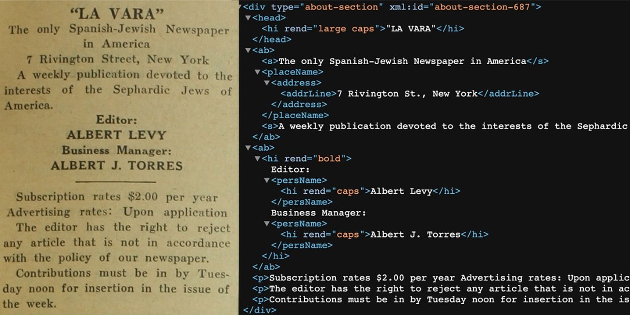 UW sophomore Lauren Zarlingo applies digital text encoding tools to Ladino newspapers