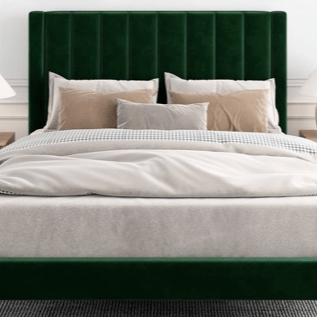 Green Velvet Bed