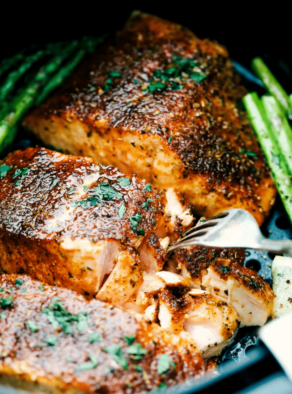Brown Sugar Garlic Air Fryer Salmon