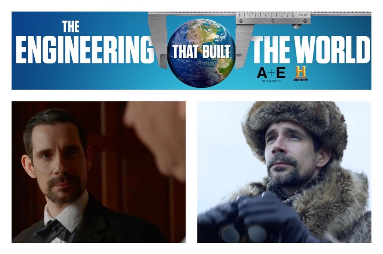 Dan as &lsquo;PerryCollins&rsquo; In Engineering That Built The World,  for History Channel and Six west Media, U.K/U.S 