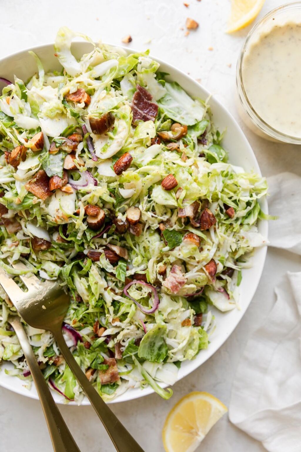 Sweet and Smoky Brussels Sprouts Slaw