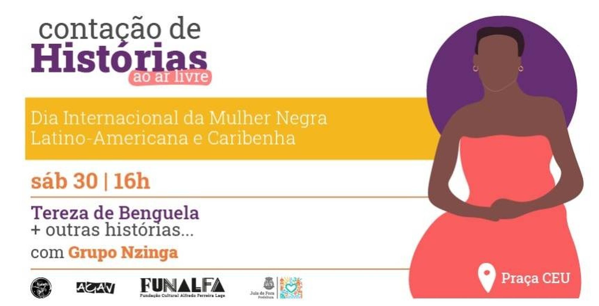 Pra&ccedil;a CEU ter&aacute; conta&ccedil;&atilde;o de hist&oacute;rias com foco em mulheres negras que lutaram por liberdade e igualdade