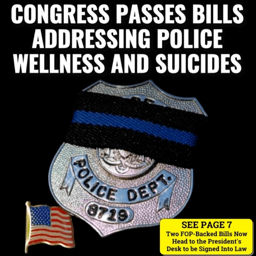 Congress Passes Bills Addressing Police Wellness and Suicides