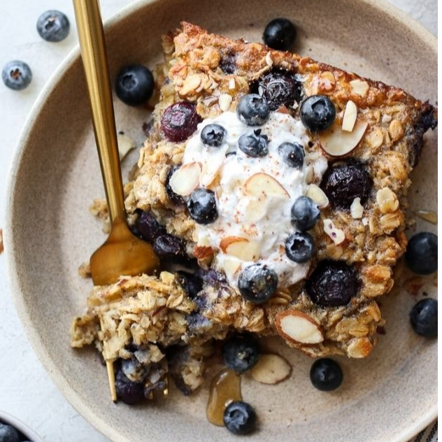 Healthy Blueberry Baked Oatmeal