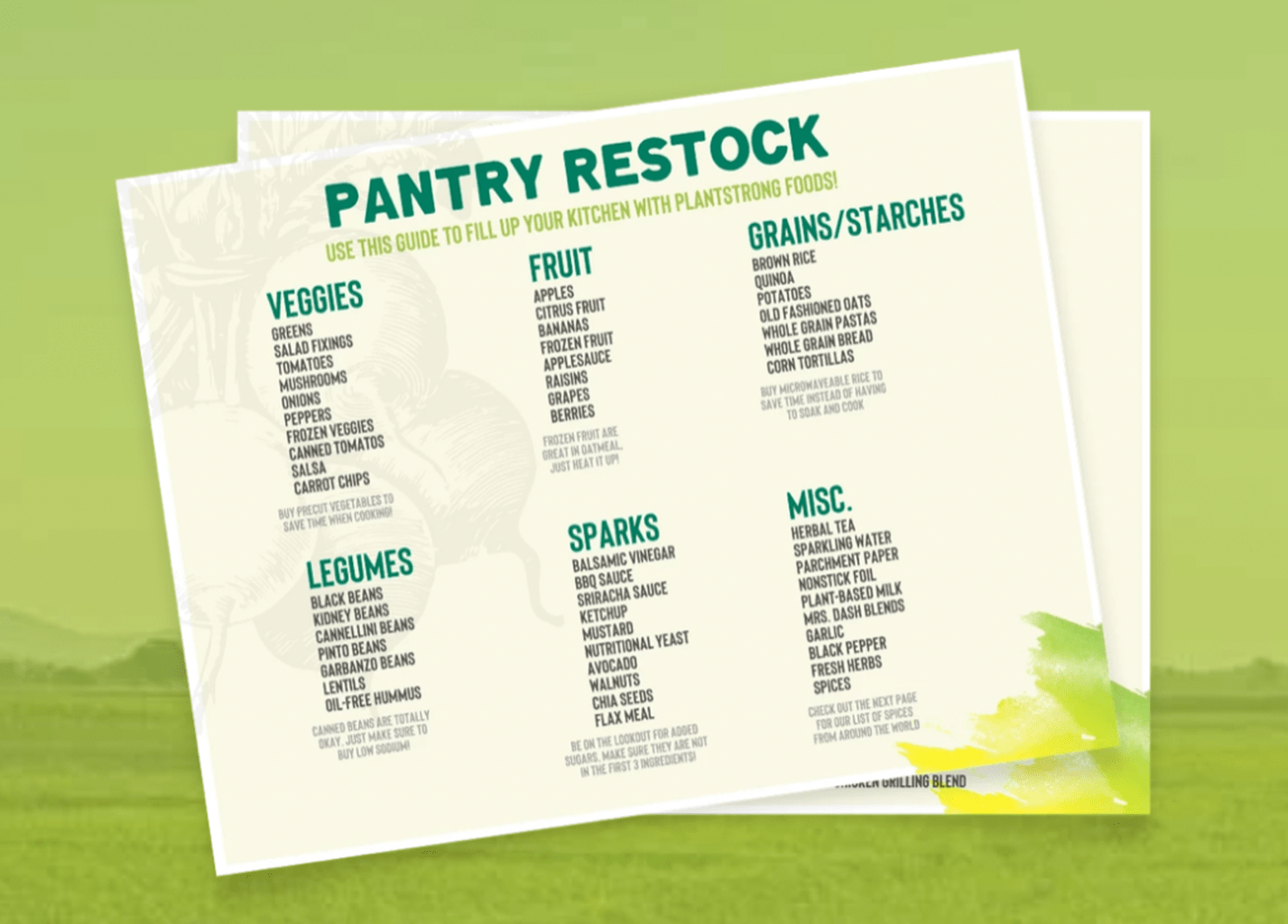 PLANTSTRONG Pantry Restock Guide