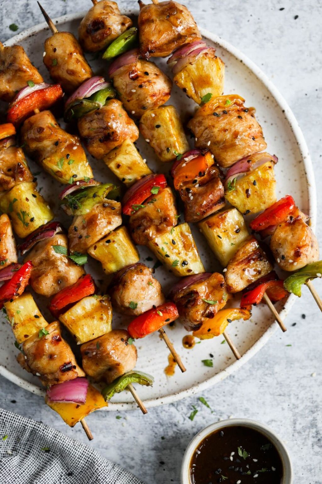 Teriyaki Chicken Pineapple Kebabs (reel)