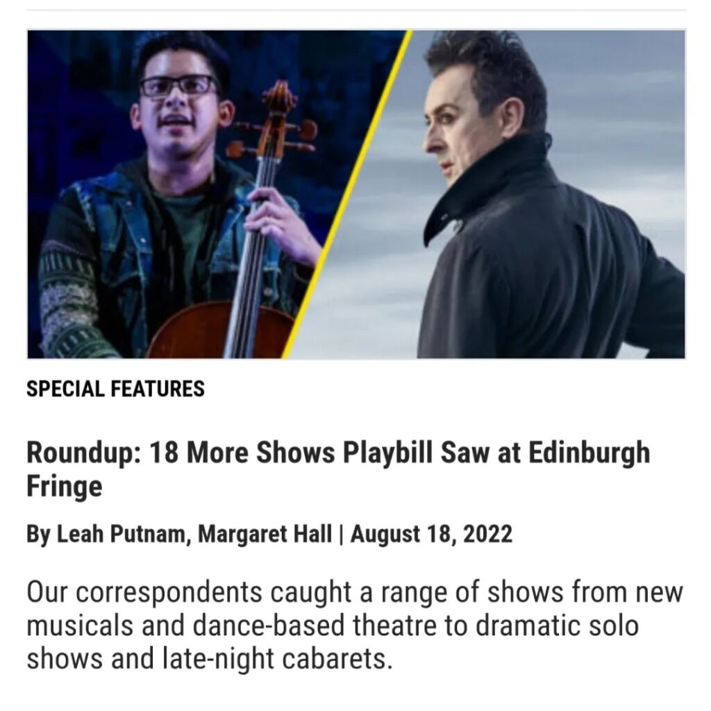 18 Shows Playbill Saw at Edinburgh Fringe
