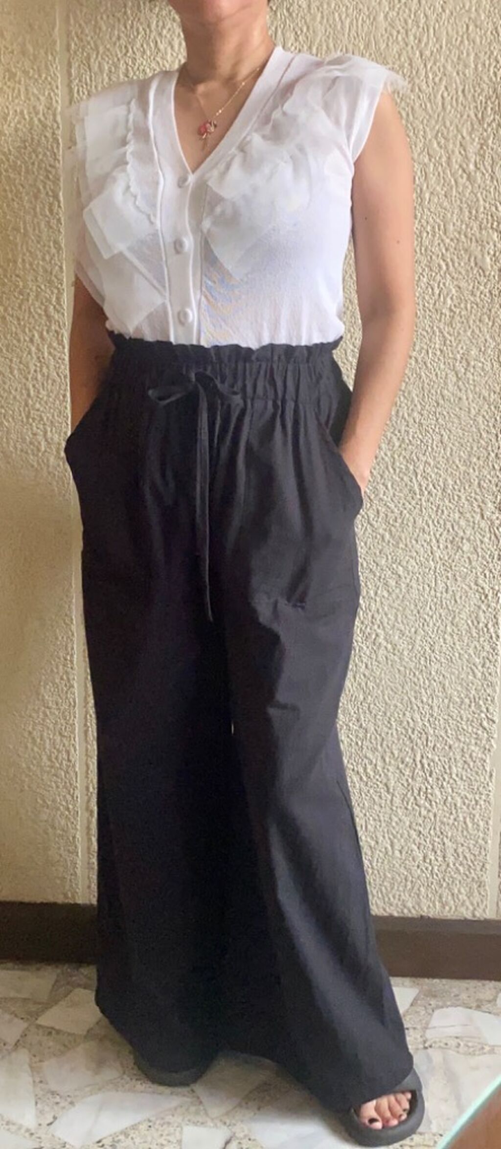Wide linen pants