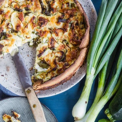 ZUCCHINI- & L&Ouml;KPAJ MED HALLOUMI