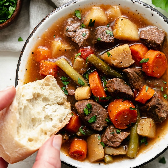 Slow Cooker Beef Stew with Root Vegetables (reel)