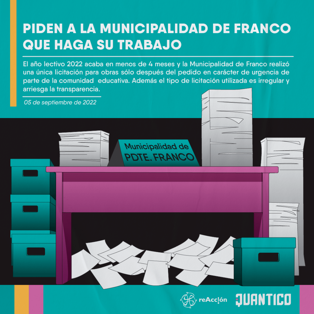 Piden a la Municipalidad de Franco que haga su trabajo