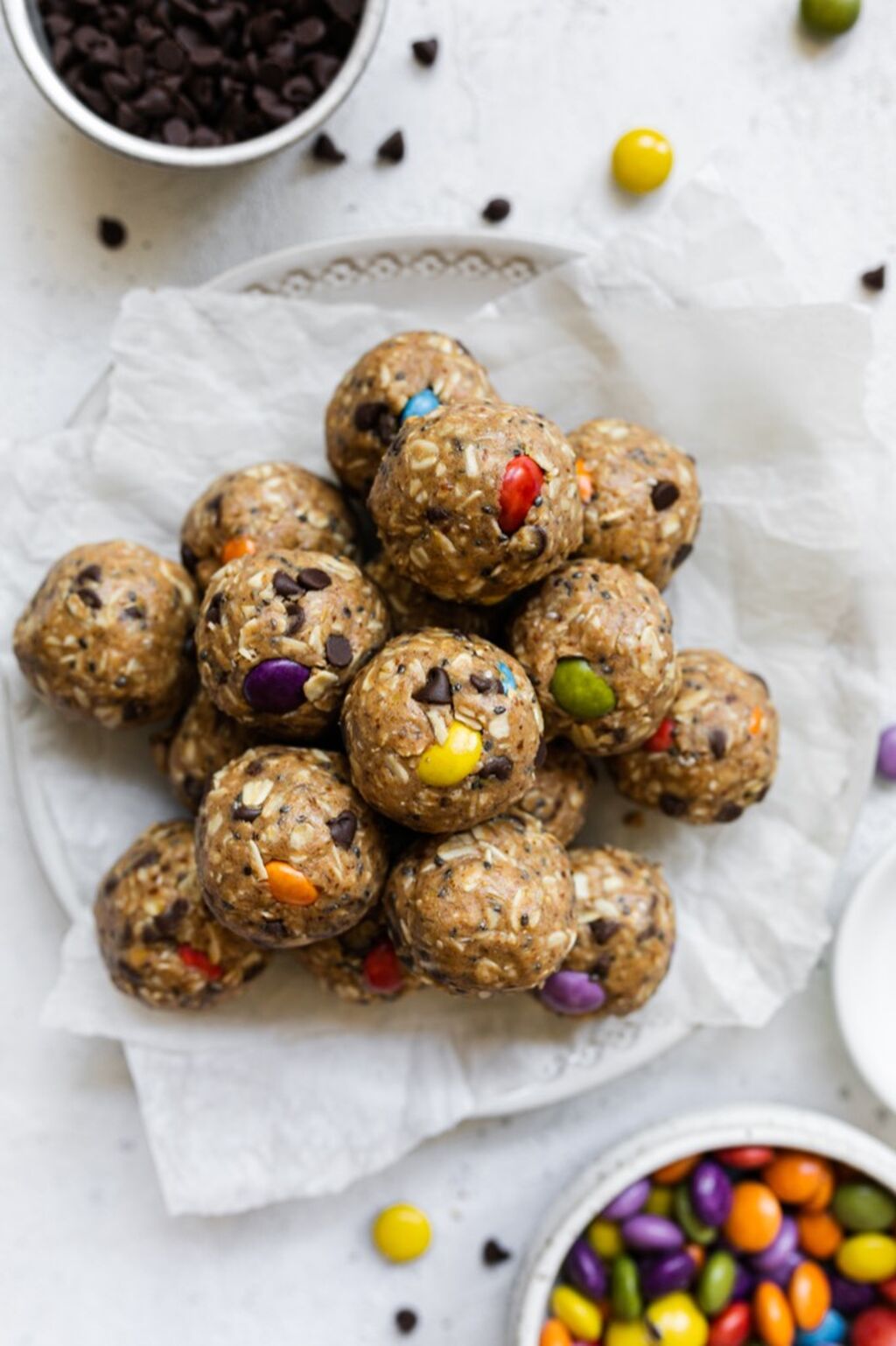 Monster Cookie Peanut Butter Protein Balls