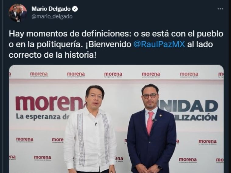 Un traidor m&aacute;s a la oposici&oacute;n, senador del PAN se pas&oacute; a Morena