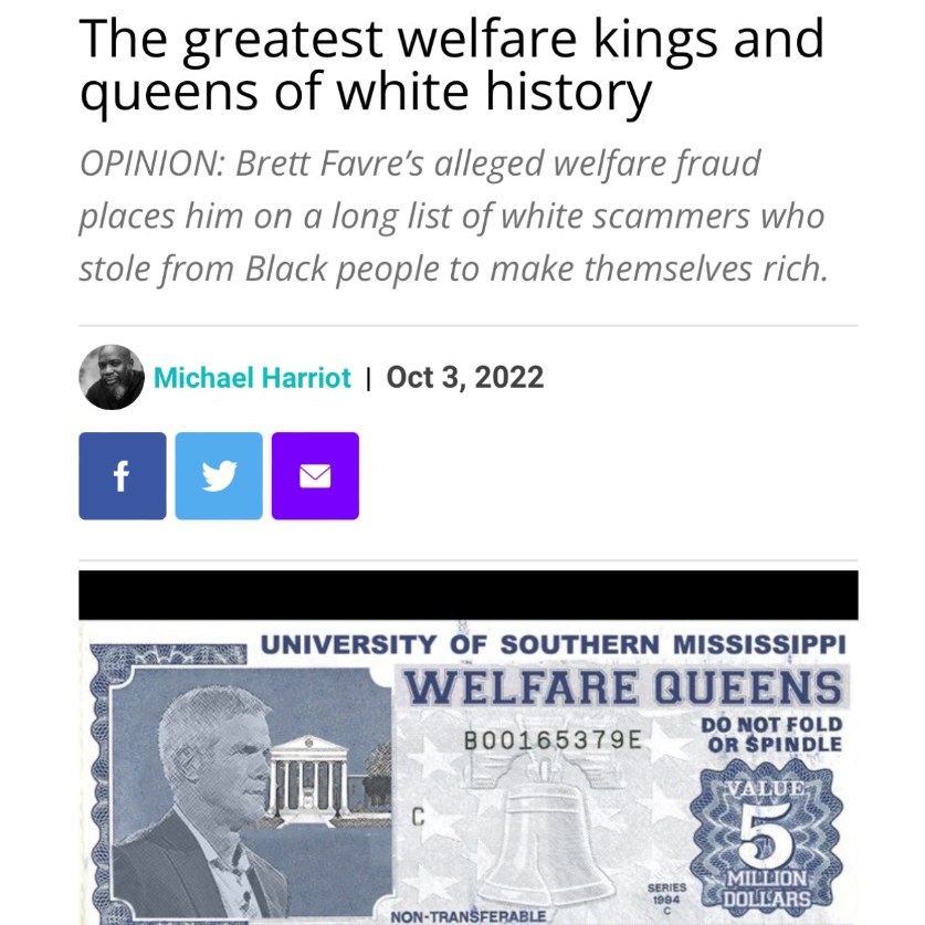 The Great Welfare Kings & Queens of White History