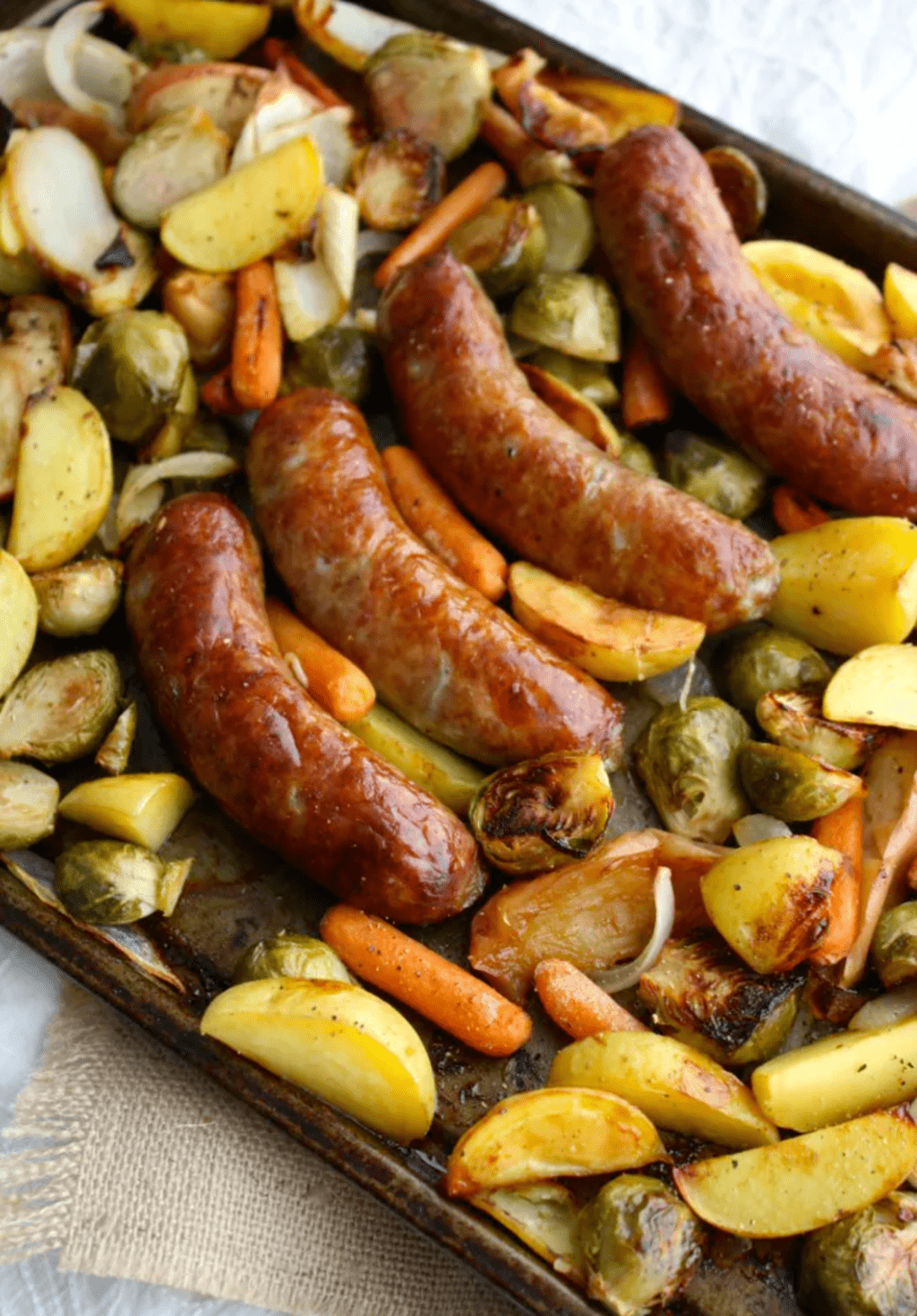 Sheet Pan Brats with Roasted Vegetables
