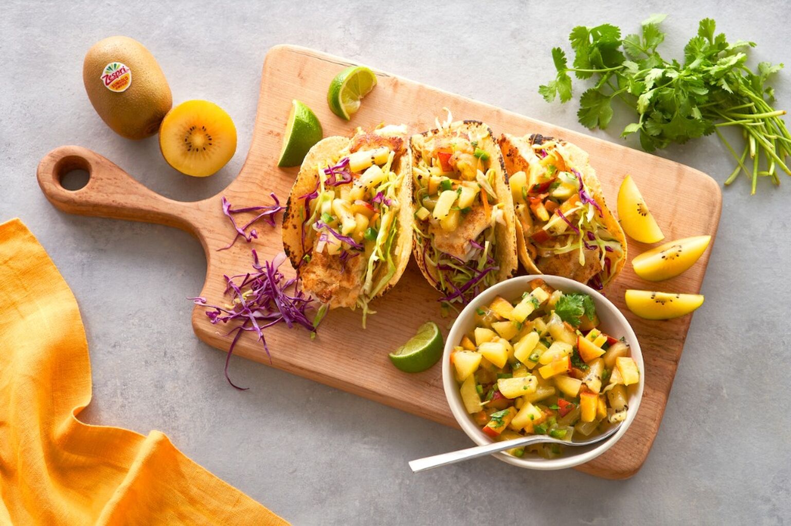 Fish Tacos with Zespri SunGold Kiwi Salsa