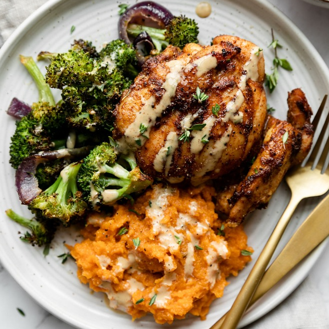 Sheet Pan Chipotle Chicken Thighs (tasty video)