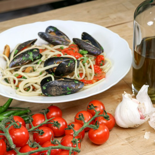 Mussels linguine