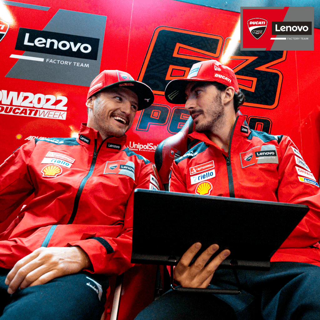 Lenovo technology 🤝 @DucatiCorse&rsquo;s mastery of motorcycle design.