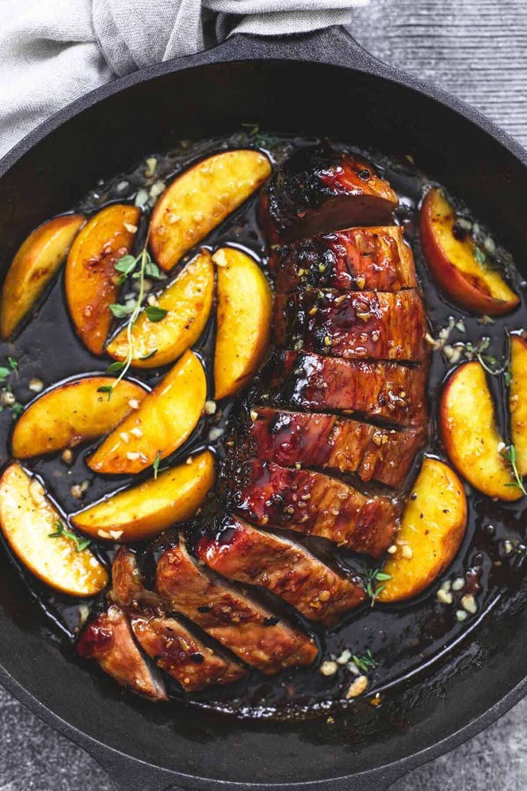 One Pan Brown Sugar Pork & Apples