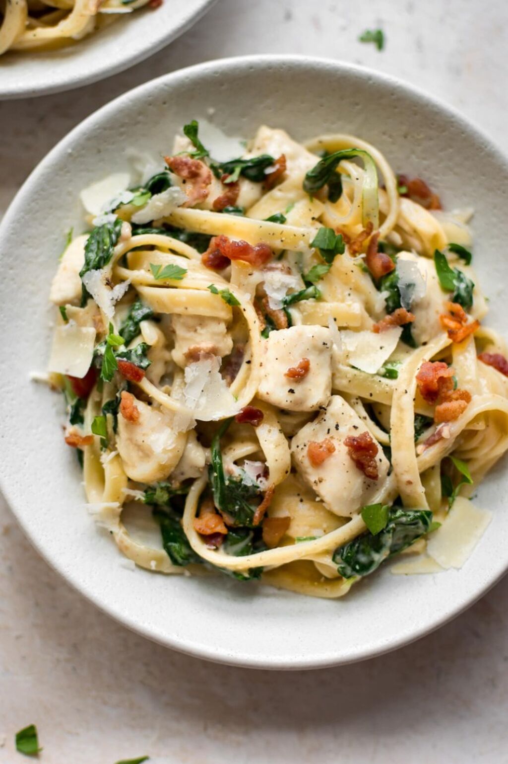 Chicken Bacon Spinach Pasta