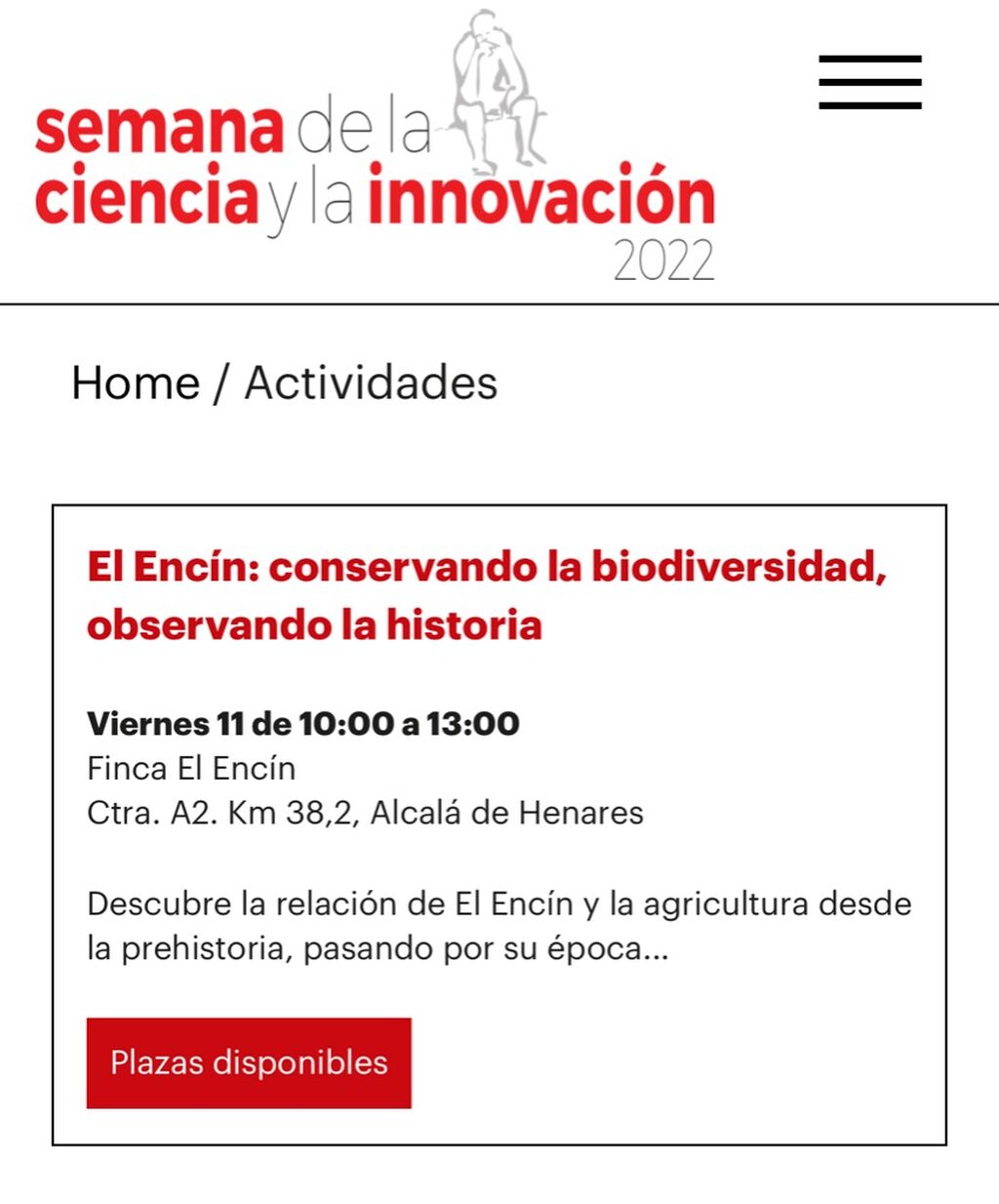 Actividades del Imidra en la Semana de la Ciencia 2022