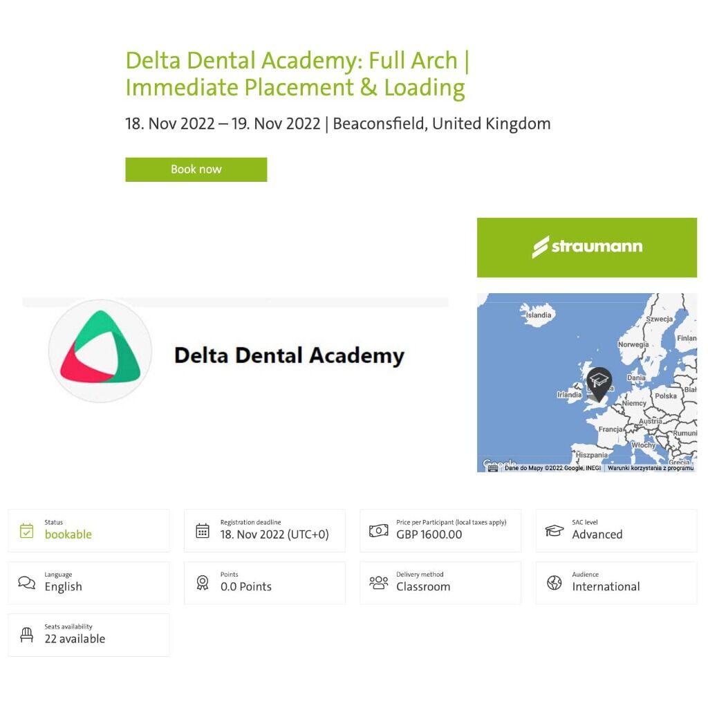 Delta Dental Academy: Full Arch | Immediate Placement & Loading